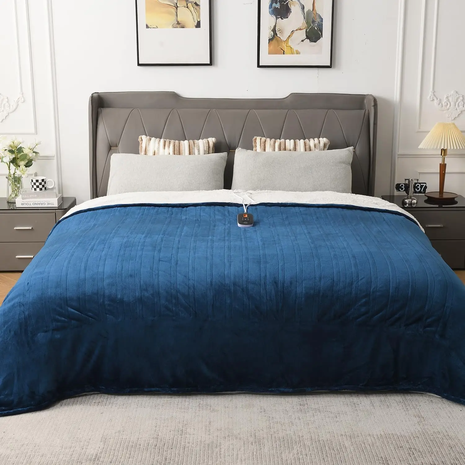 

Soft Flannel Electric Heated Throw Blanket, Full Size 77"x84", 10 Heat Levels & Auto Off Timer, Over-Heat Protection