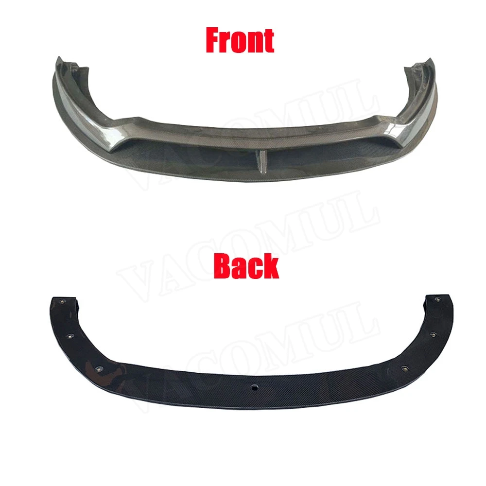 Front Lip Spoiler For Ford Mustang Coupe 2015 2016 2017 Carbon Fiber Head Bumper Chin Shovel Guard Car Styling