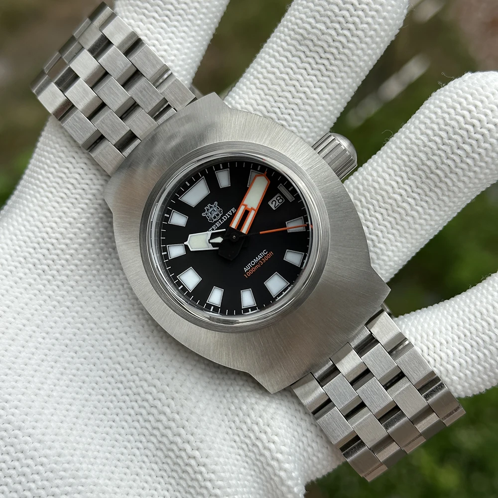 

STEELDIVE Men Automatic Watch 45MM Sport Mechanical Wristwatch Deep Dive 100Bar Waterproof BGW-9 Luminous Sapphire NH35 Military
