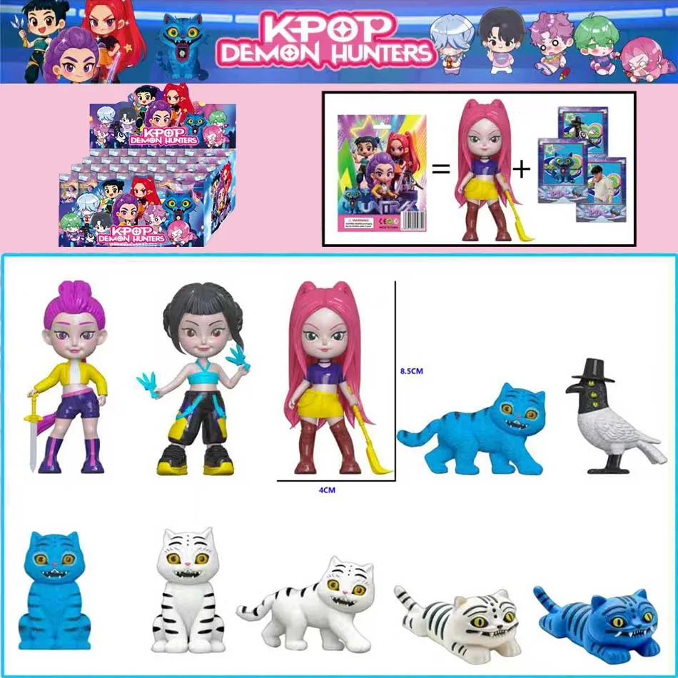 

Kpop Demon Hunters Anime Figure Toys Cute PVC Blind box Joints Action Figure Model Dolls Kids Birthday Decoration Toy Gifts
