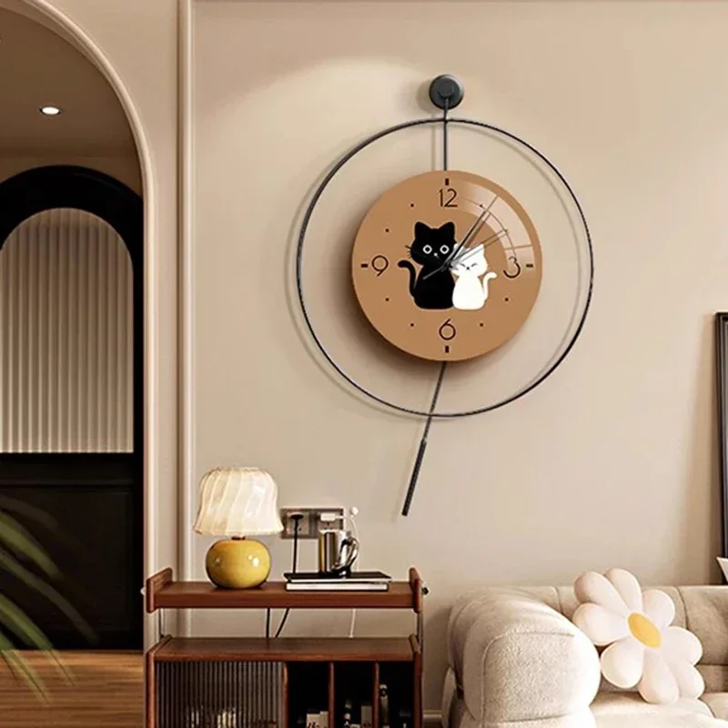 Luxury Aesthetic Wall Clock Art Mural Mechanism Korean Vintage Modern Silent Wall Watch Nordic Relogio De Parede Home Decoration