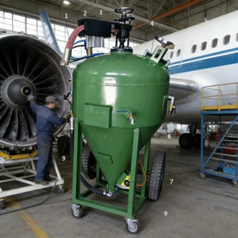 

High Pressure Portable Sandblasting Machine Sand Blaster Abrasive Blaster Metal Cleaner Gun