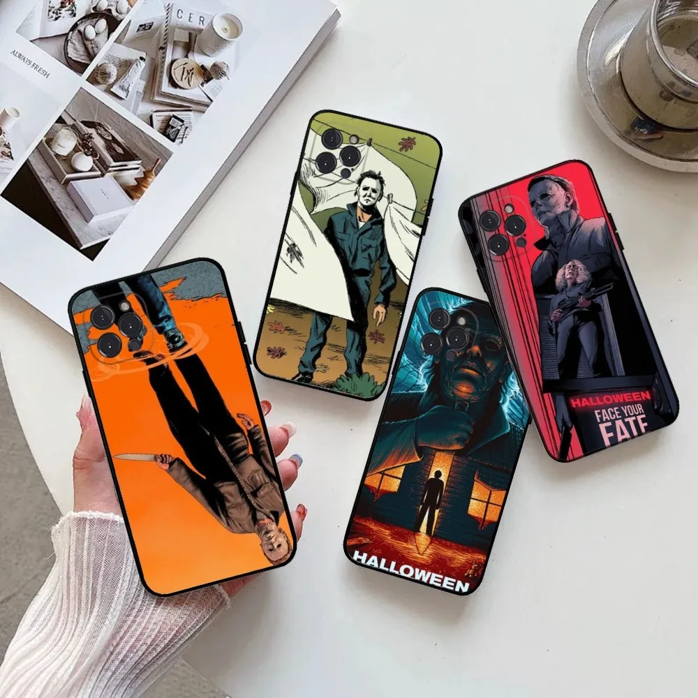 Michaels Myers H-Halloween Phone Case  for IPhone 15,14,13,12,11 Pro Max Mini 8,7 Plus SE2 X XR XS MAX Silcone Soft Covers