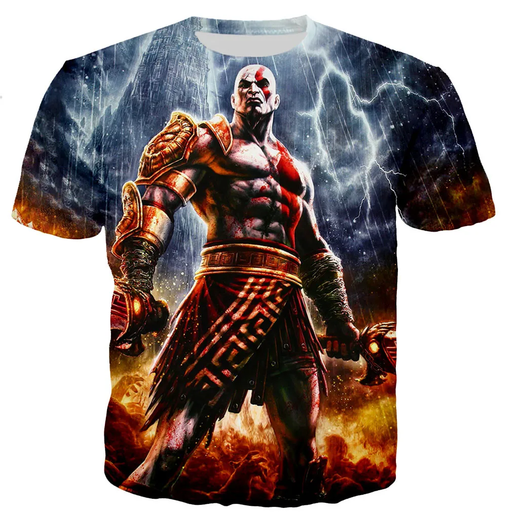 Summer God Of War T-Shirts Game 3D Print Streetwear Men Women Casual Fashion Oversized T Shirt Harajuku Kids Tees Tops Clothing