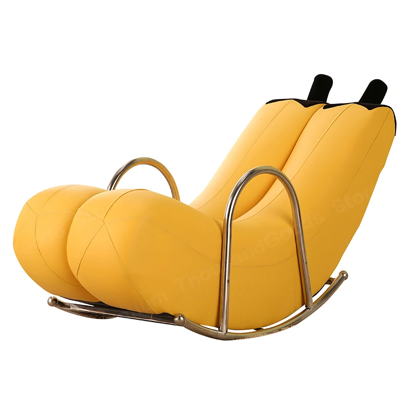 

Creative single lazy sofa banana recliner rocking chair rocking chair personality cute bedroom modern small apartment sofa