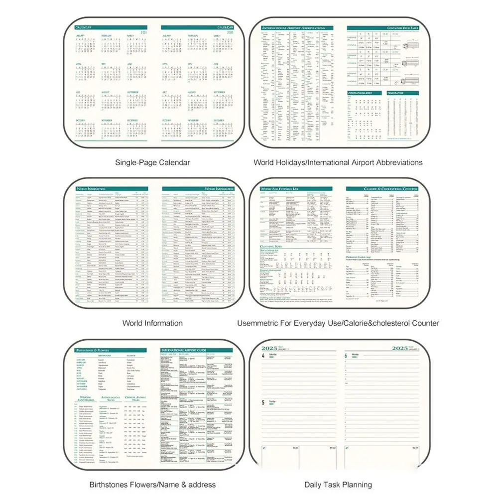 365 dias por dia 2026 agenda em inglês bloco de notas uma página plano livro eficiência lista de tarefas caderno engrossado portátil