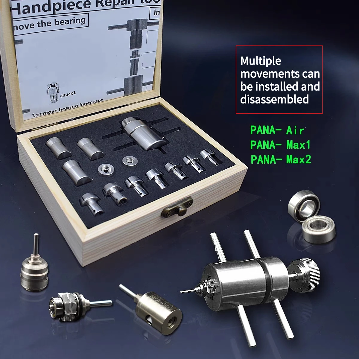 Dental High Speed Handpieces Repair Tools Set, Cartucho De Rolamentos, Conjunto De Manutenção De Turbina, Ferramenta De Equipamentos Odontológicos