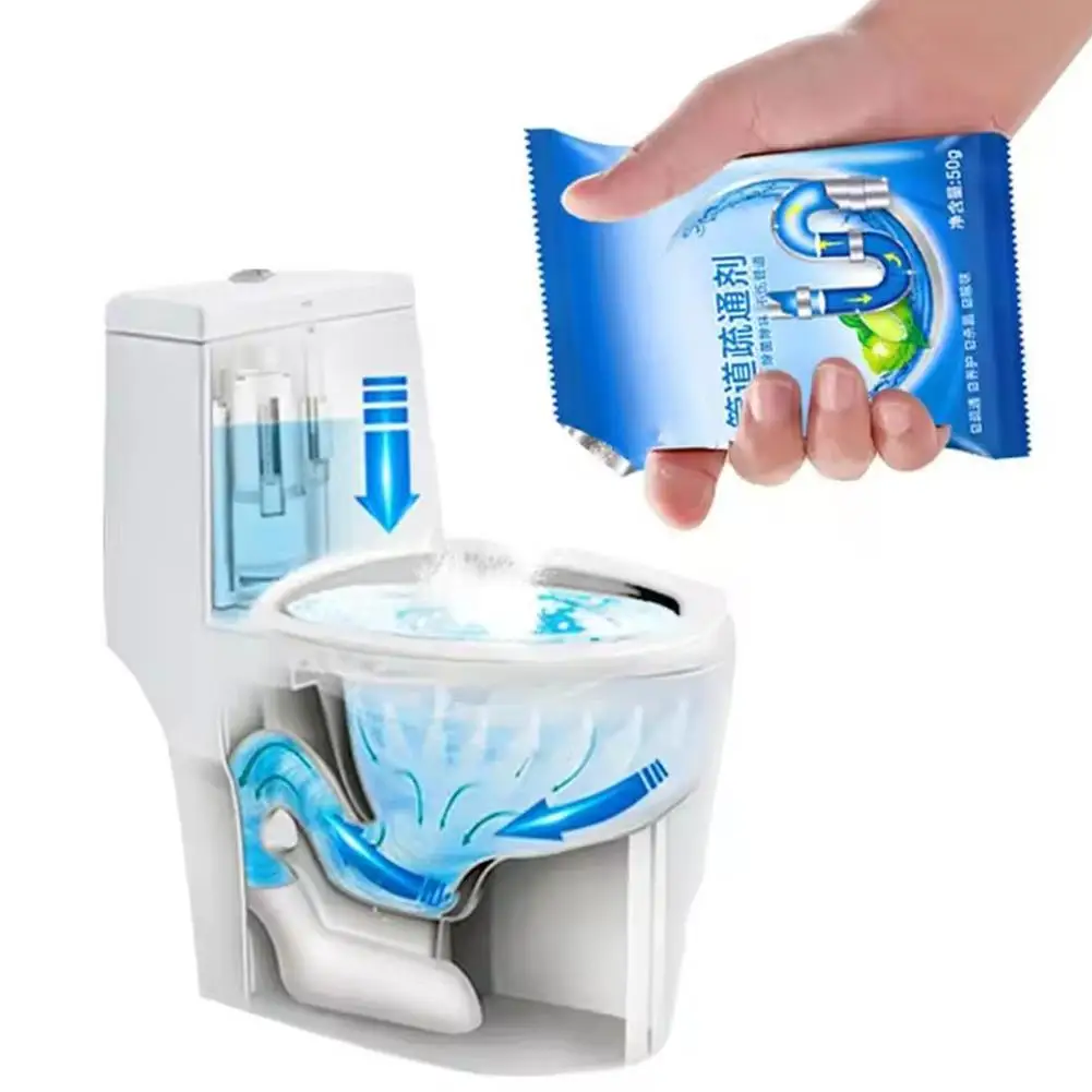 3pcs Strong Pipeline Dredging Agent Sewer Kitchen Pipe Fast Cleaning Dredge Deodorant Powder