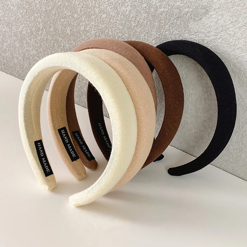 1/2/3Pcs Fashion Cloth Hair Bands for Women Solid Color Headbands Sponge Hair Hoop Casual Hairband Girls Hair Accessories