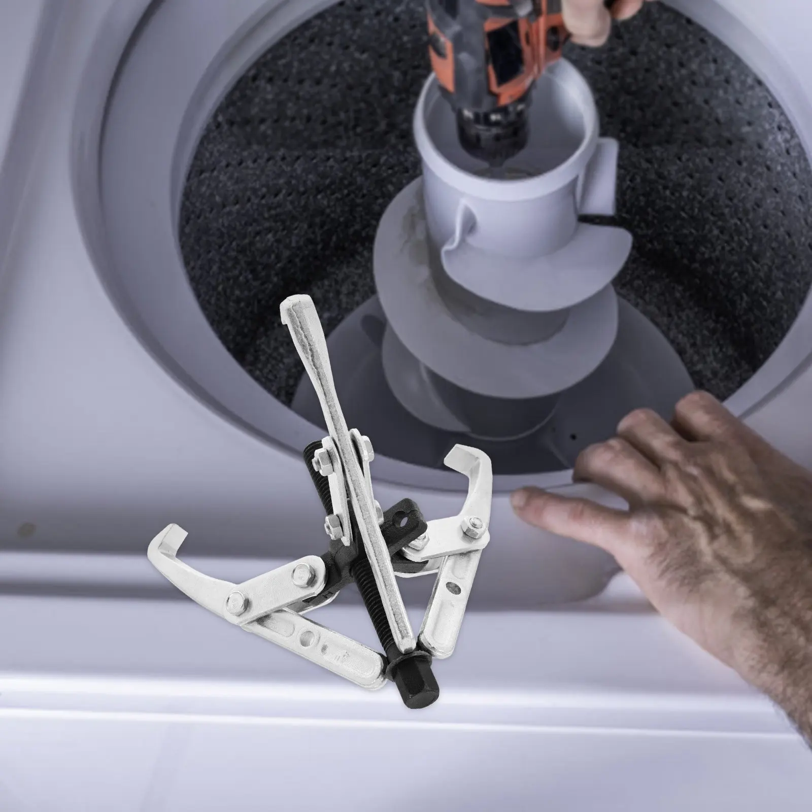 1Set Washing Machine Tool Heavy Duty Three Jaw Gear Puller Multi Function Bearing Puller Practical Repair Tool for Clutch Drum