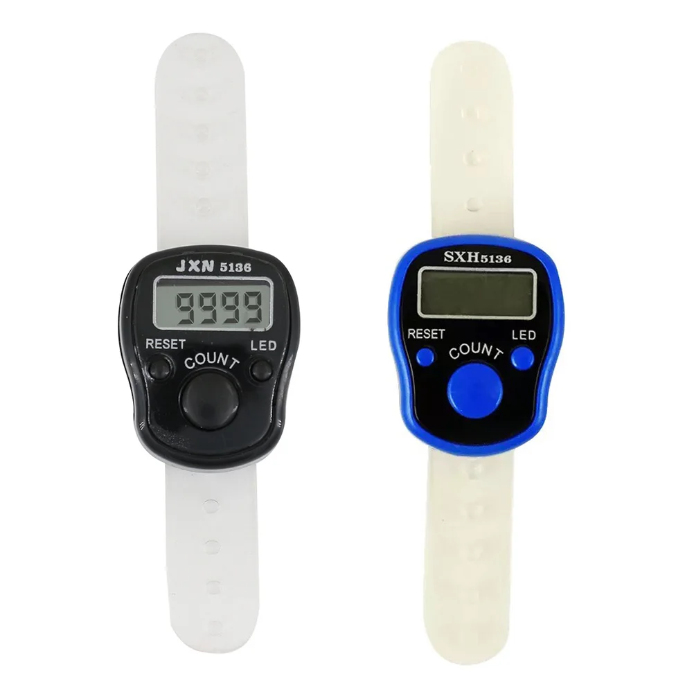 2Pcs Electronic Finger Counter Ring Counters Handheld Tally Counters Chanting Buddha Counters Muslim Electronic Counting Tools