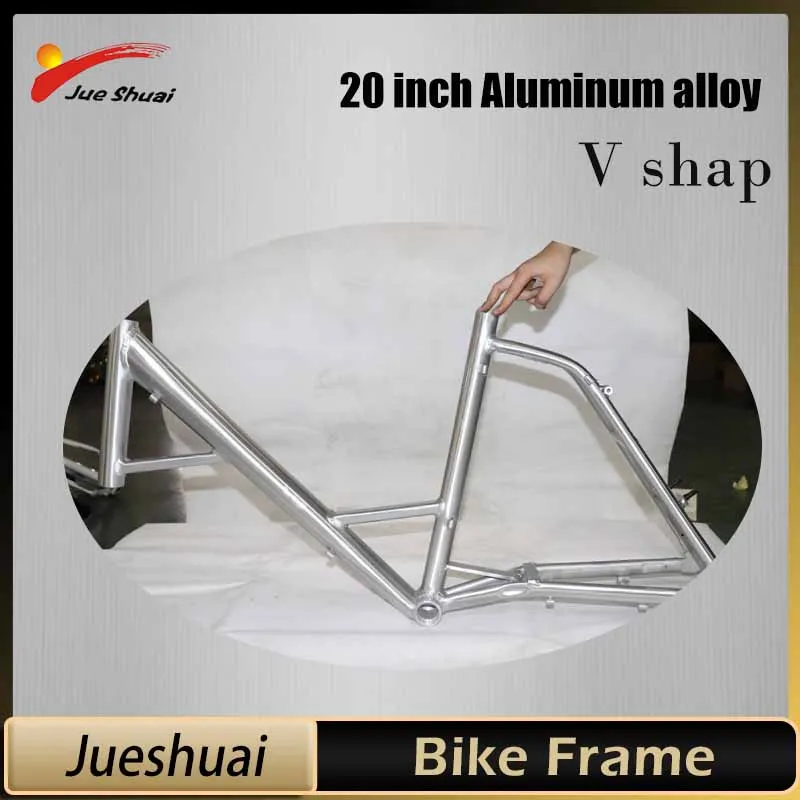 Foldable E Bike V Shape Frame 20Inch Wheel Rear Fork Size 135mm Lady City Bike Frame Aluminum Alloy Outdoor Cycling Bike Parts