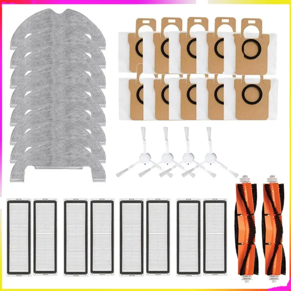 M04K For Xiaomi Mi Robot Vacuum X10 / Dreame D10plus Main Side Brush Hepa Filter Mop Cloth Robot Vacuum Cleaner Parts