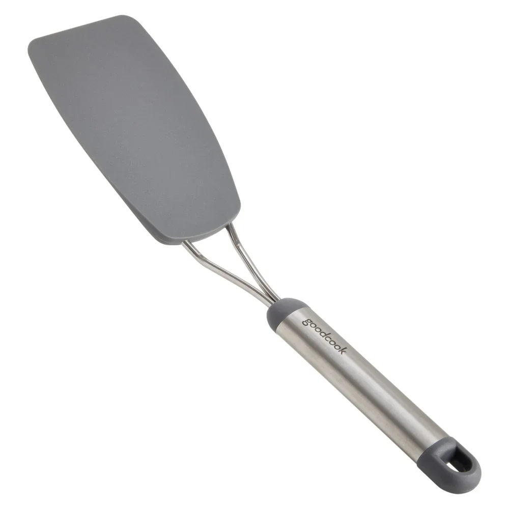 2 حزمة نايلون تيرنر آمنة للحرارة مرنة الوجه تيرنر الفطائر البيض الكوكيز دائم مقبض من الفولاذ المقاوم للصدأ تجهيزات المطابخ غير عصا