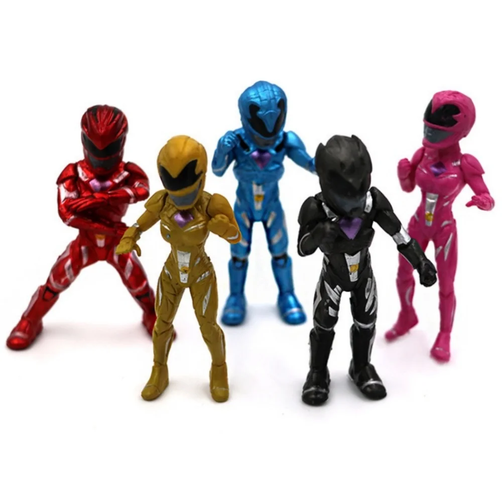 5PCS/LOT 16CM  ET Alien Action Figure Toy Doll Articulated Doll Aime Mighty Power Morphin Dinosaur Team Rangers Collection Model