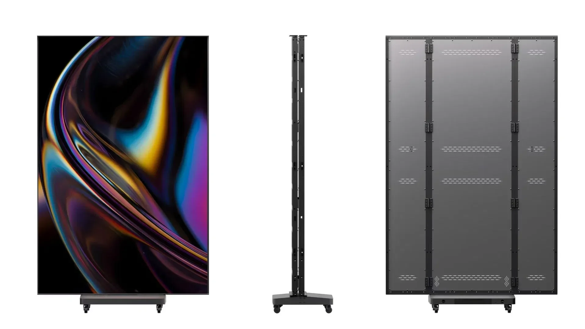 Dynamic Display Tri-Fold LED Signage Ultra Slim Full Color Mall Shop Floor Screen