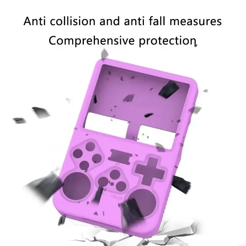 R36Sゲームコンソール肌のスリーブゲームパッドダストプルーフハウジングゲームアクセサリー用のプロテクターカバースクラッチプルーフシリコンシェル