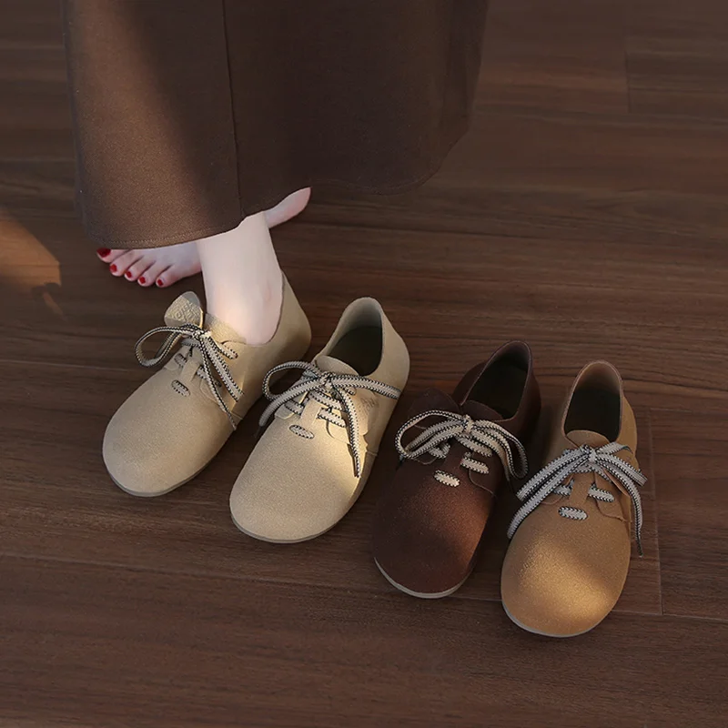 

Туфли женские из натуральной кожи, Мокасины, кроссовки, платформа, плоская подошва, большие размеры, лето-осень 2024