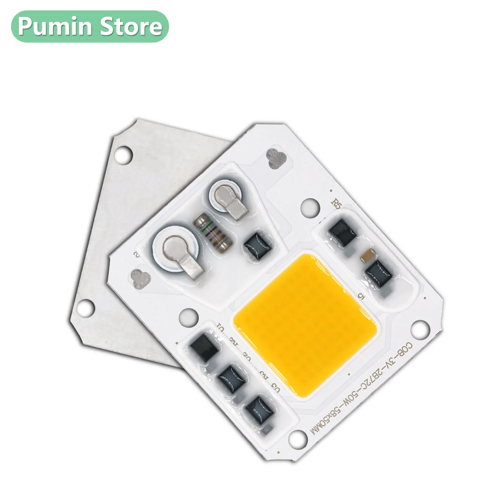 220V 50W LED COB Module Driverless Bead Smart lC No Need Driver For Spotlights Floodlight Projectors Garden Lighting Accessory