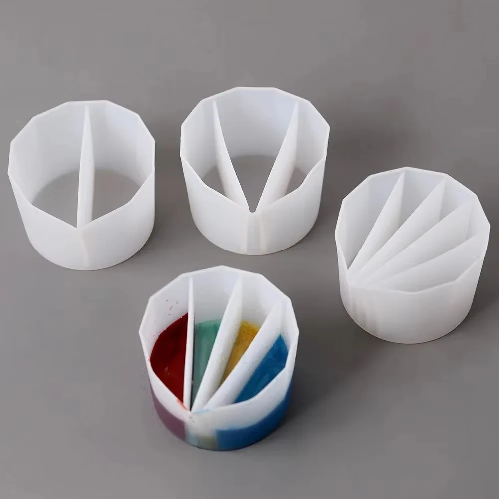 Durable Liquid Pigment Color Mixing Color Cup Reusable Handmade Dispensing Cup Washable DIY Silicone Mould