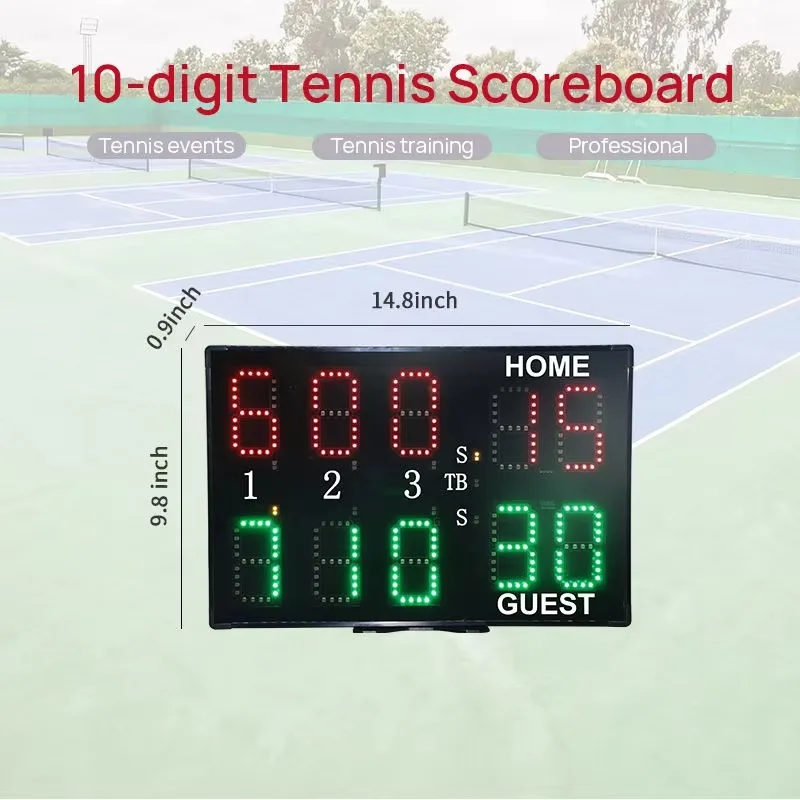 3 Inch Digital LED Tennis Scoreboard with Remote Control Home And Guest Score Display for Sports Events