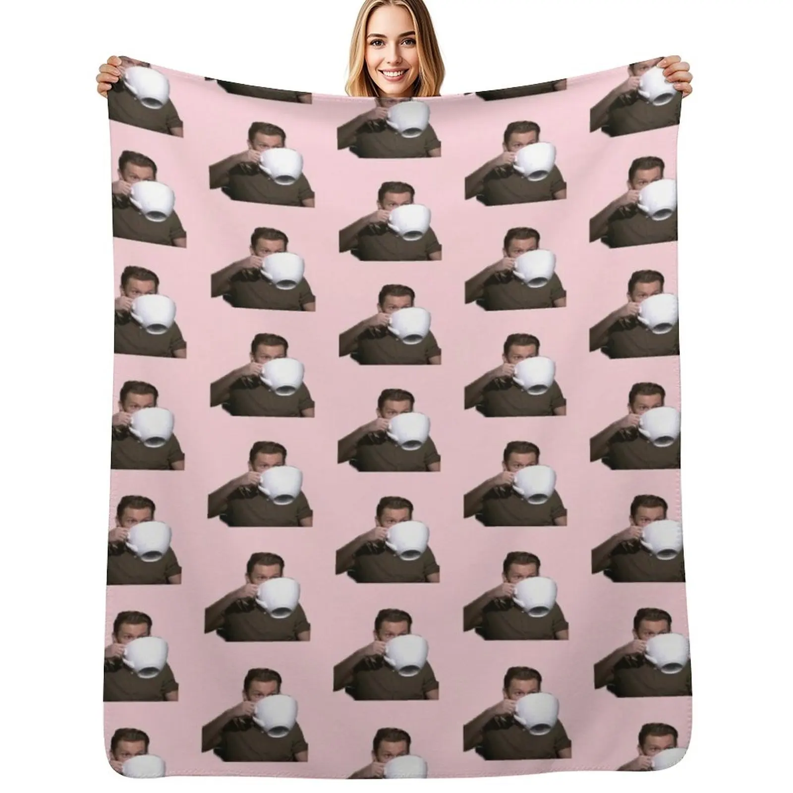 

Pink Tom Holland tea cup Throw Blanket Baby Flannel Extra Large Throw Blanket