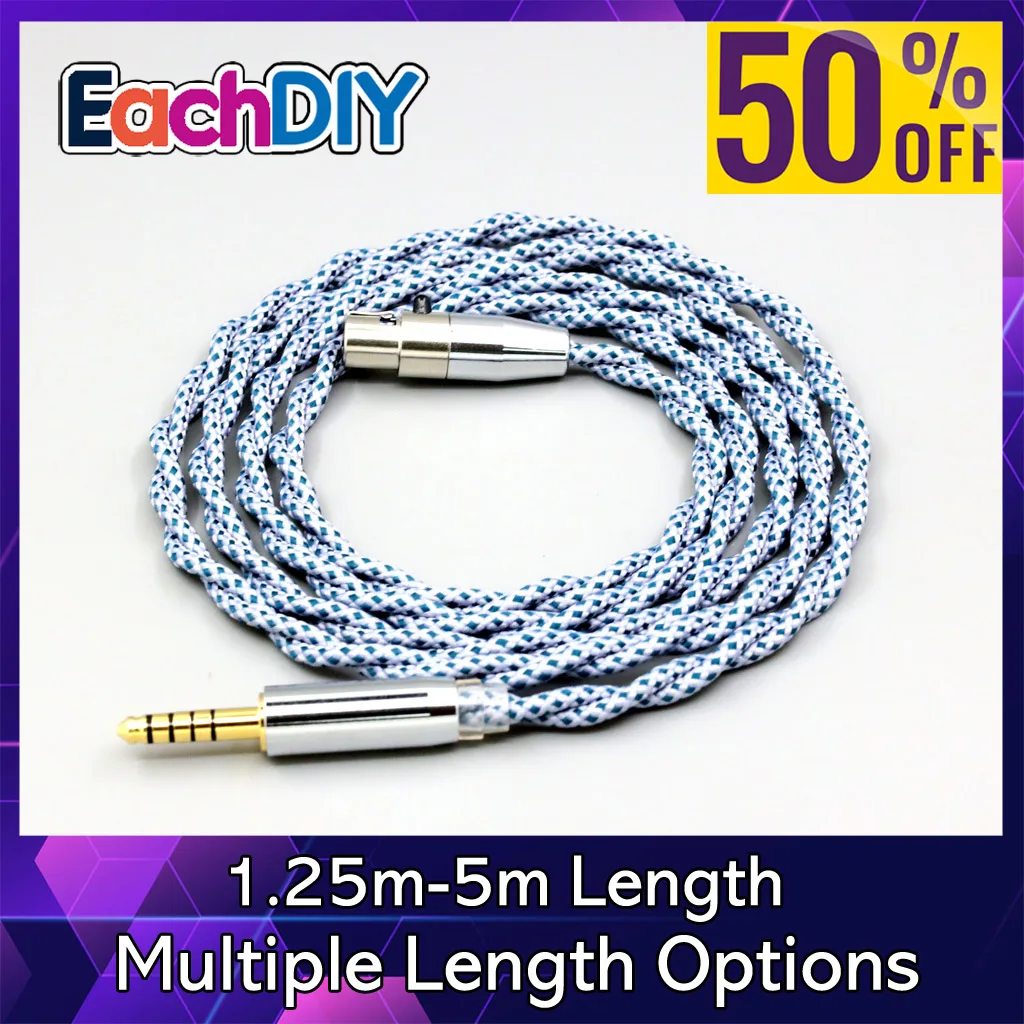 

99% Pure Silver Mix Graphene OCC Shielding Earphone Cable For Pioneer HDJ-2000 HDJ-2000MK2 ADL H118 ADL H128 reloop LN008679