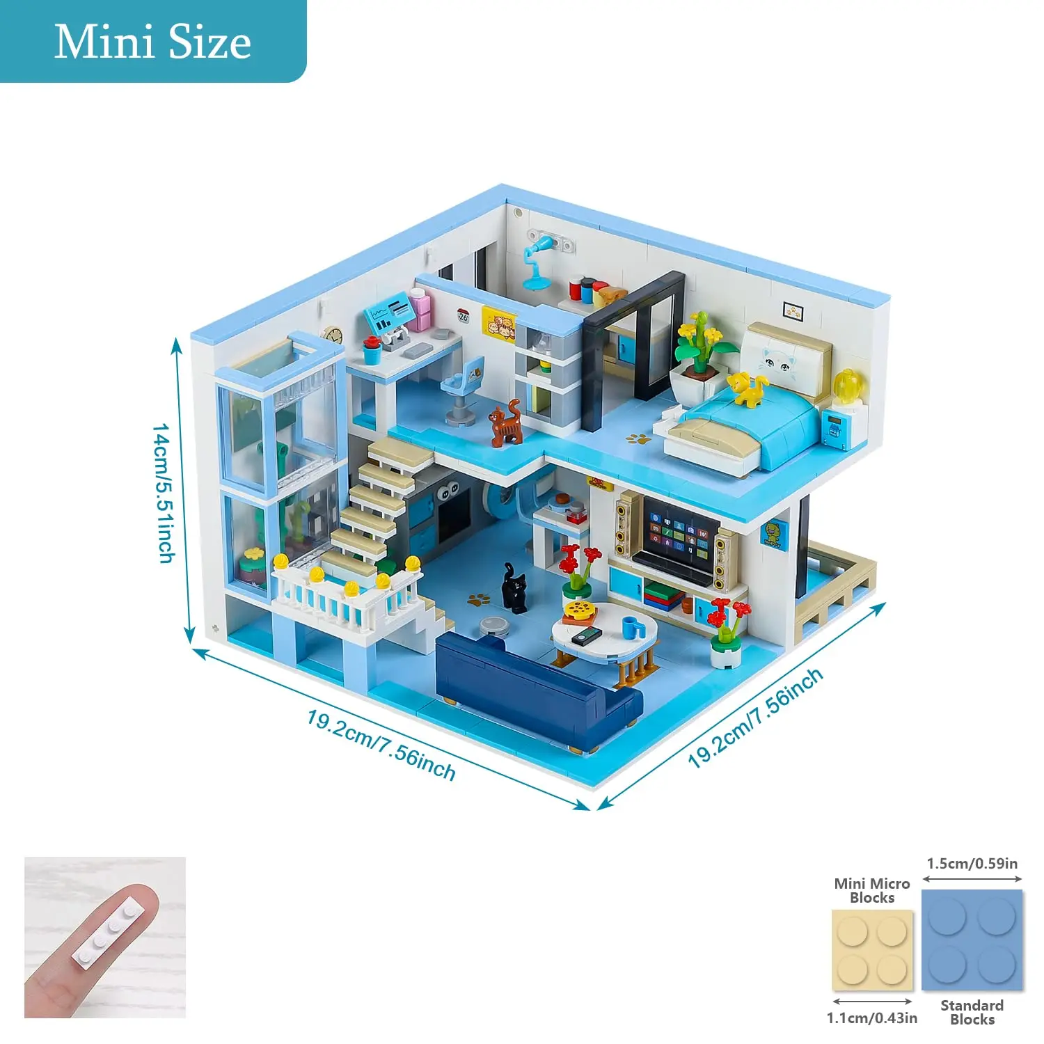 1235PCS Friends Duplex Apartment Building Block Sets Mini Dream House Collectible Kit Birthday Ideas Gifts for Adults Teens