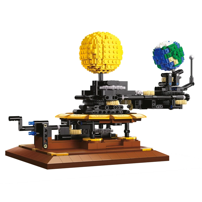 Cada 865PCS Stadt Solar System Erde und Sonne Uhr Bausteine Wissenschaft Experiment Bildung Ziegel Spielzeug Jungen Geschenke