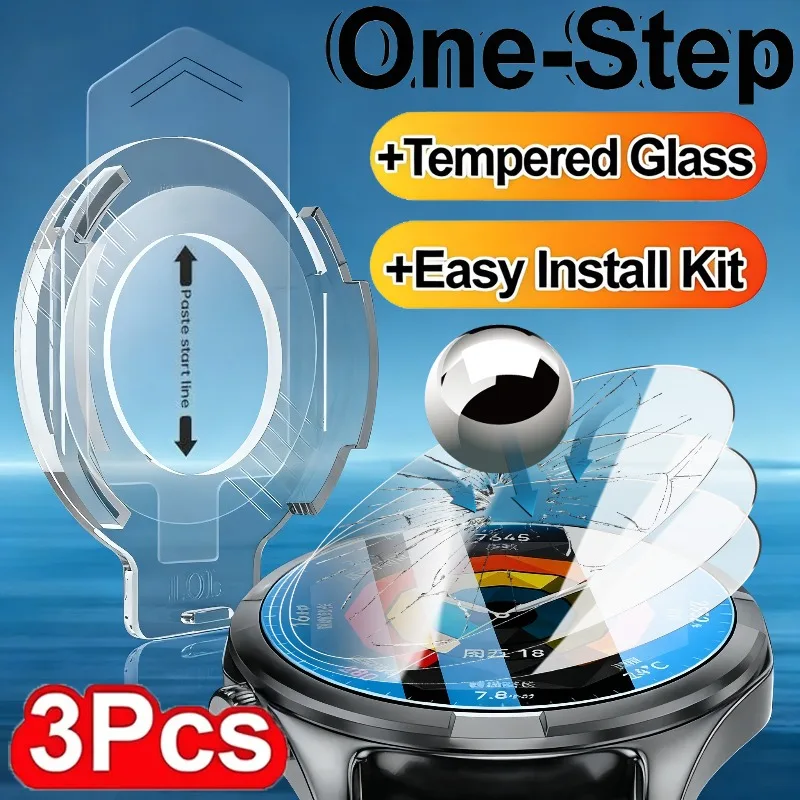

1-3PCS Easy Installation Tempered Glass Screen Protectors for Huawei Watch GT6 41mm 46mm GT6 Pro HD Clear Anti-scratch Films