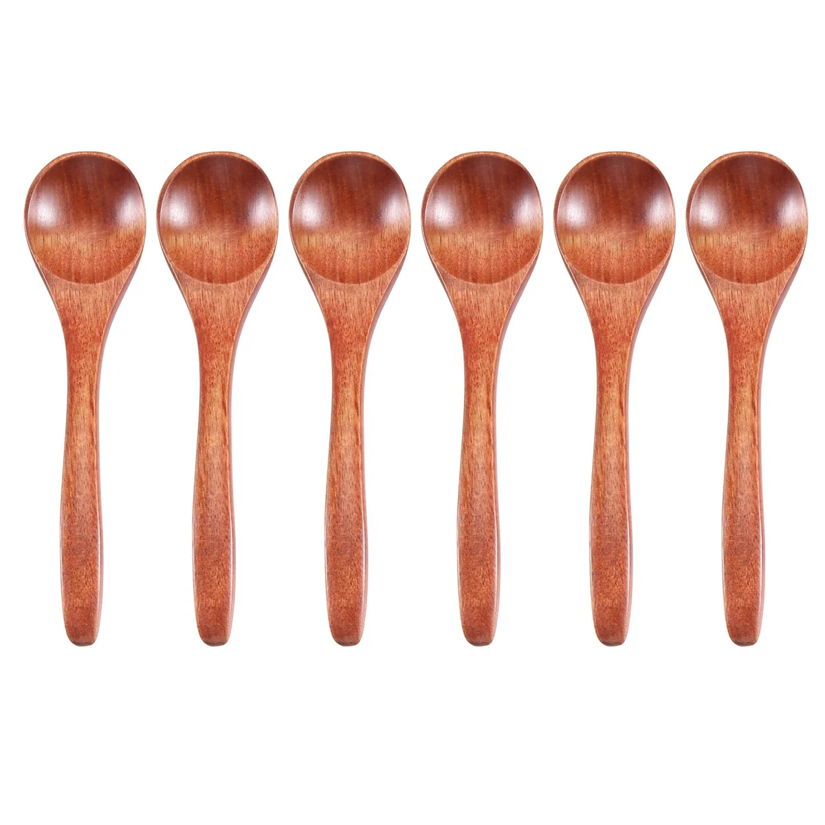 Cucharas pequeñas de madera de 6 piezas para cocina, cuchara pequeña para condimentos, uso diario