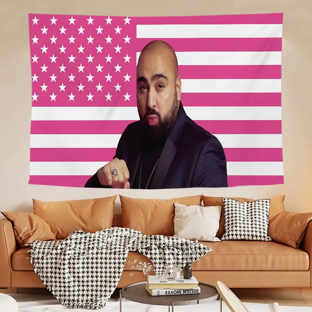 American Decor Omar Adam Flag | Flat Printed Hanging Banner Tapestry for Room & Home Wall Decor