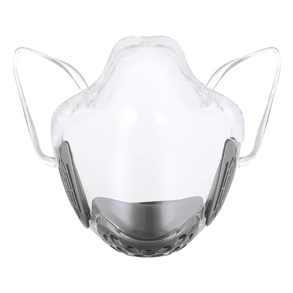 transparent protective mask fish type lip language Anti-fog 3D breathing mask Suitable for ride outdoor dust smoke saliva mask