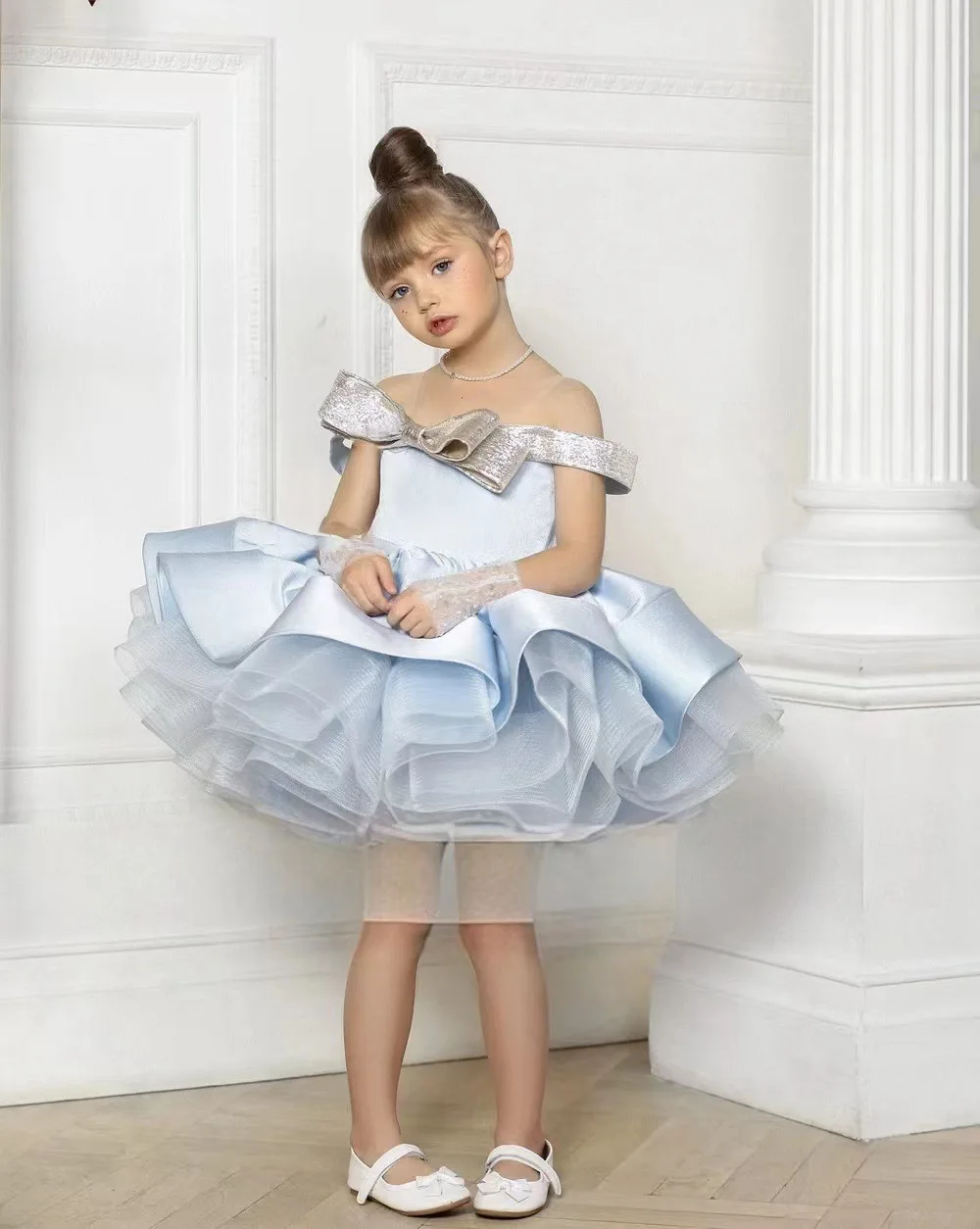 Mvozein Flower Girl Dresses Puffy Girl Wedding Party Dress  Princess Dress Child Kid Birthday Dresses Piano exam Dresses