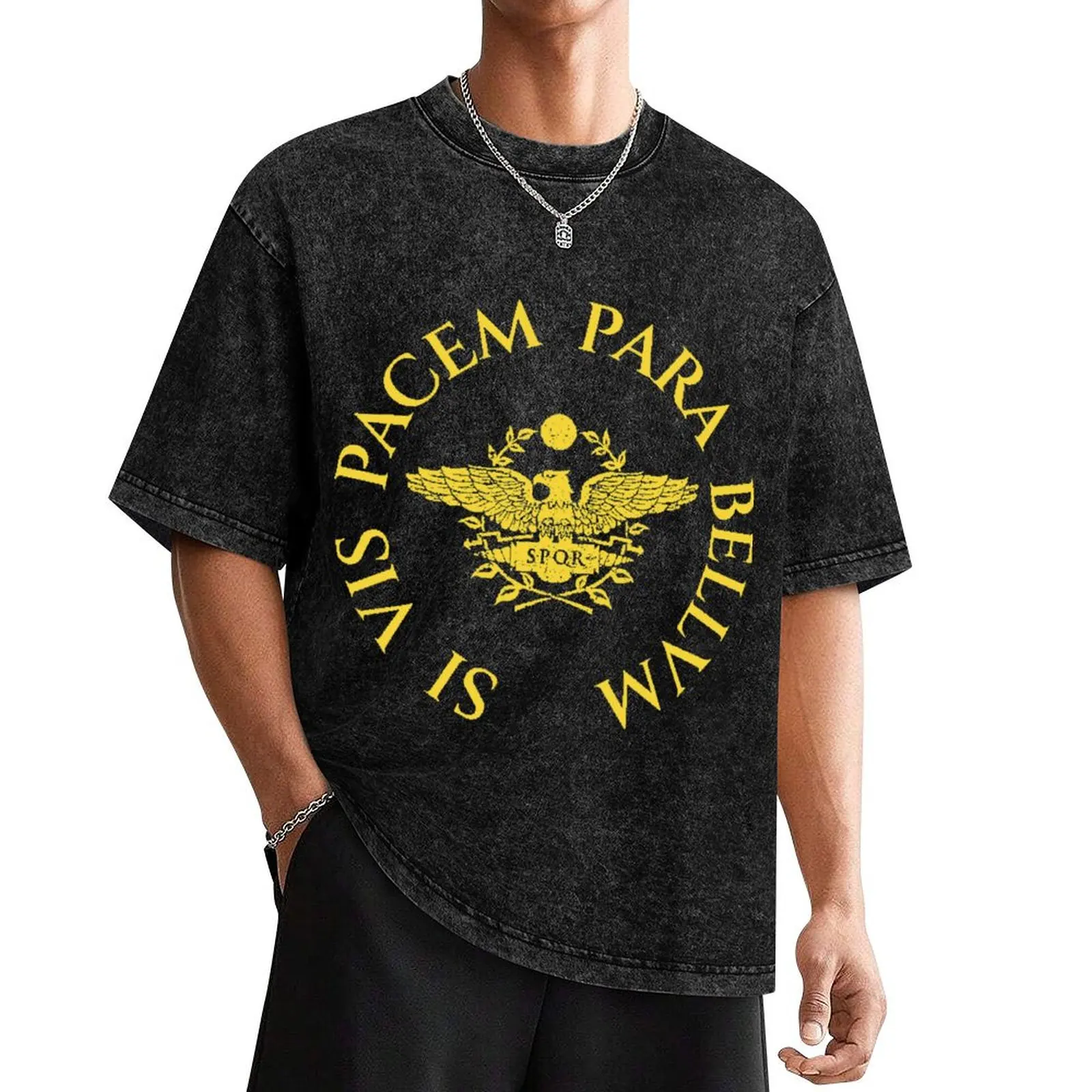 

Si vis pacem para bellum T-Shirt graphics plus size clothes baggy shirts Men's t-shirt