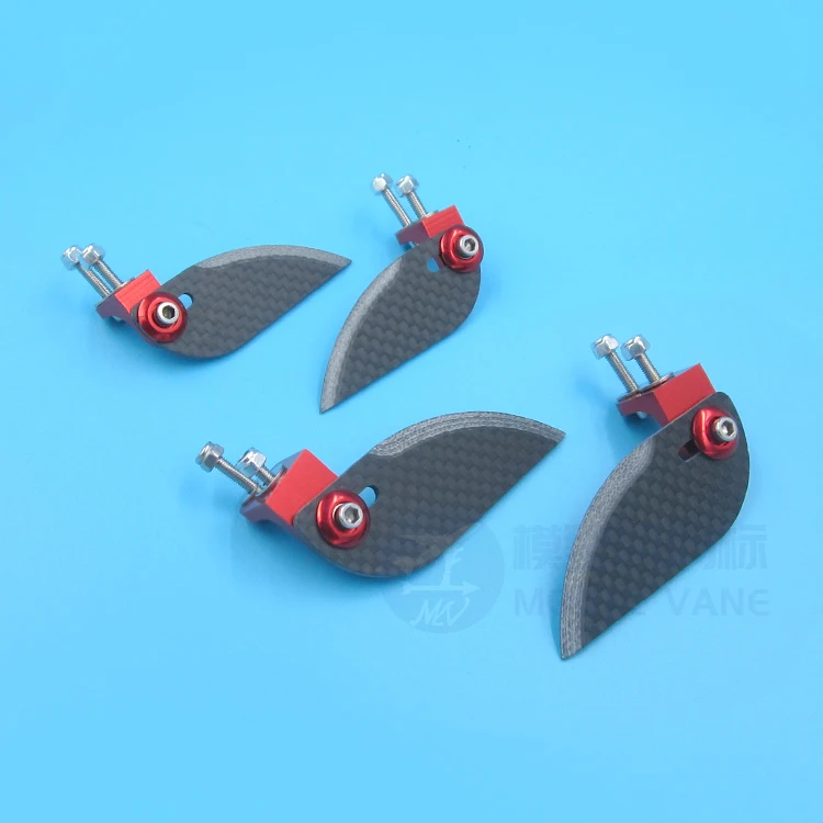 55*21/62*25/85*35mm 3K Carbon Fiber Bilateral Assist Turn Fins Adjustable For RC O-Boat Hull