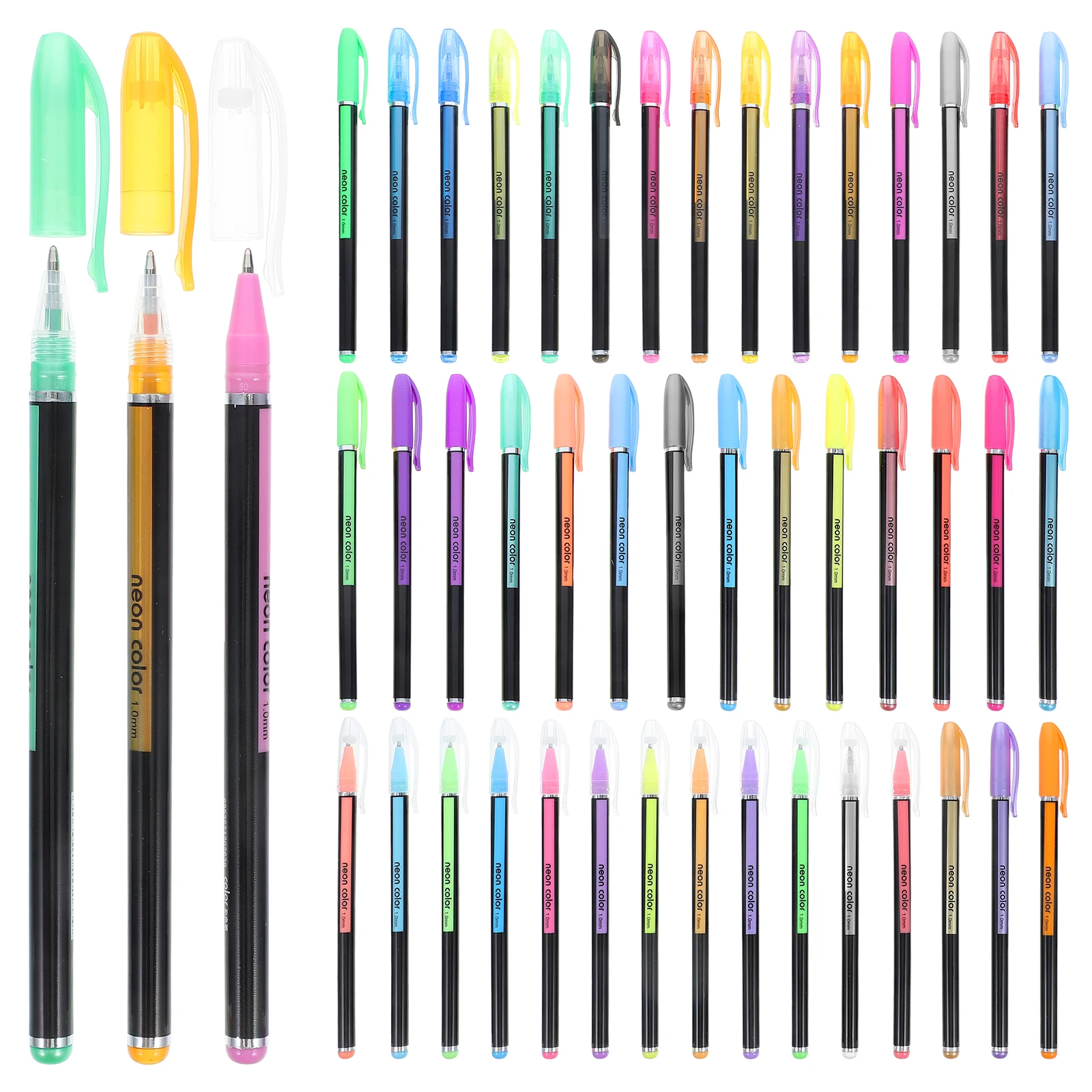 

48 Pcs Painting Coloring Pen Milky Ink Pens Markers for Adults Book Card Marking Wood Colorful Art Student