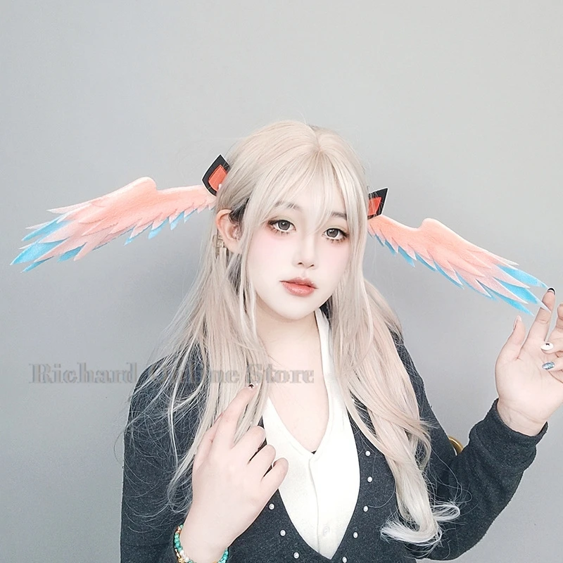 Genshin Impact Linnea Anime Cosplay Hair Decor Wig Accessories Women Game Handmade Halloween Light Wing Handmade decor view 6