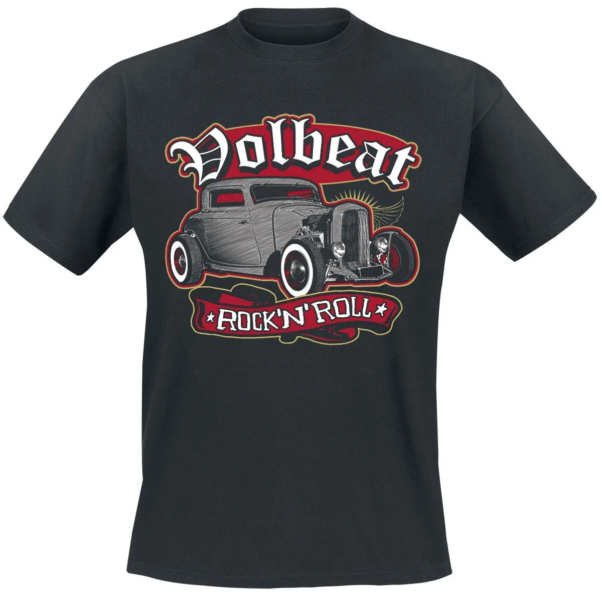 Volbeat Rock'N'Roll Hot Rod Print Cotton T-shirt Men Women Rock Band Unisex Tee