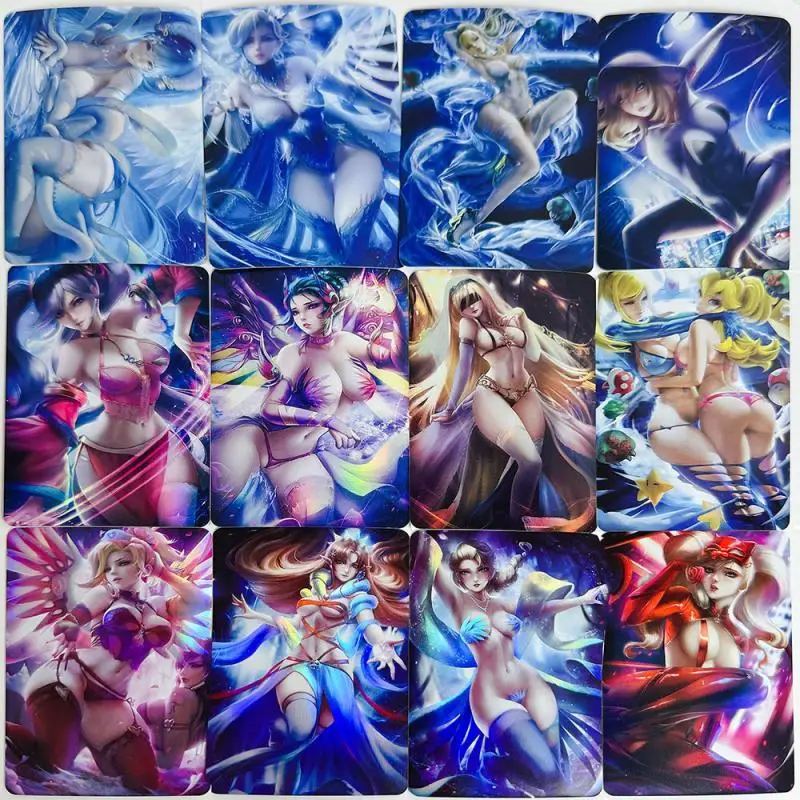 Anime Goddess Story DIY ACG Game Karty kolekcjonerskie Jinx Ahri Mai Shiranui Tifa Kanroji Mitsuri Lisa Zabawki dla chłopców Prezent urodzinowy