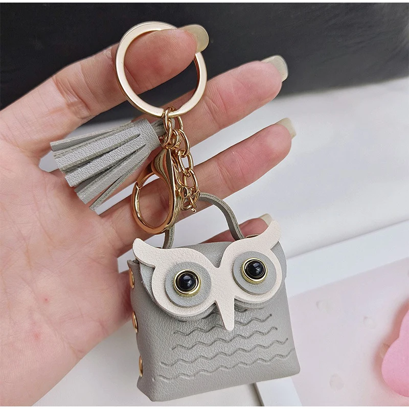 بو البومة حقيبة سحر ، زوجين كيرينغ قلادة ، المدرسية/حقيبة يد/محفظة/حقيبة الظهر شنقا الديكور ، مفتاح سلسلة الملحقات ، هدية عيد ميلاد