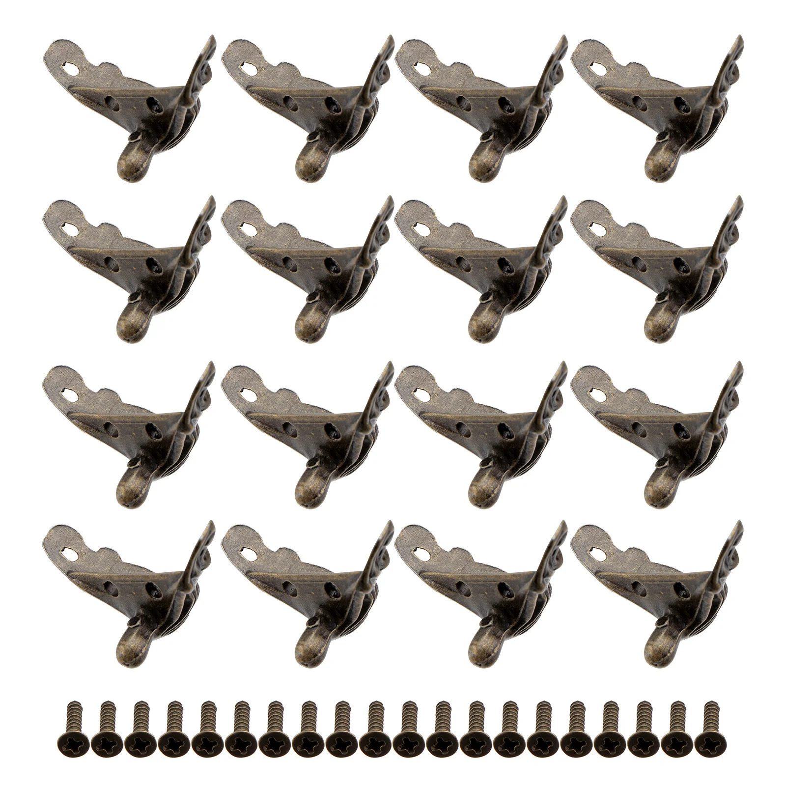 

12pcs Furniture Corner Protectors Zinc Alloy Decorative Legs For Jewelry Box Support Style Protection Caps Durable