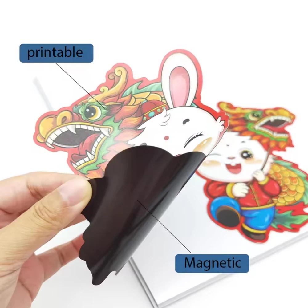 10 Pcs A4/4R Magnetic Glossy Photo Paper Non Adhesive Printable Magnetic Sheets  For Inkjet Printers DIY Refrigerator Stickers