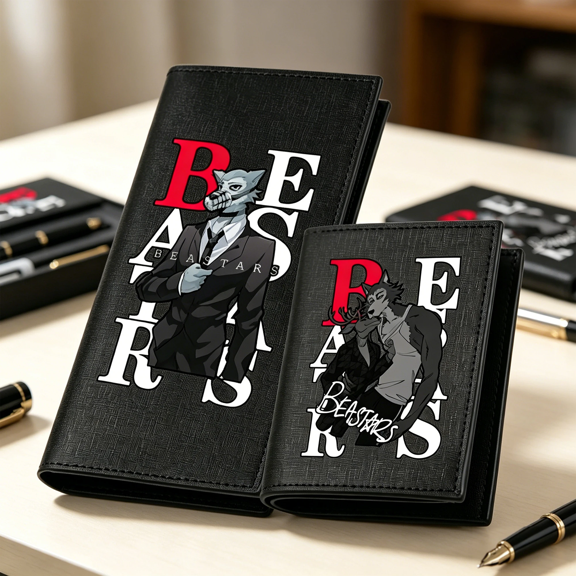 

BEASTARS Anime ID Card Holder Students Cute Money Bag Long Coin Purse Pu Leather Short Wallet Kawaii Cartoon Boys Clutch Bag