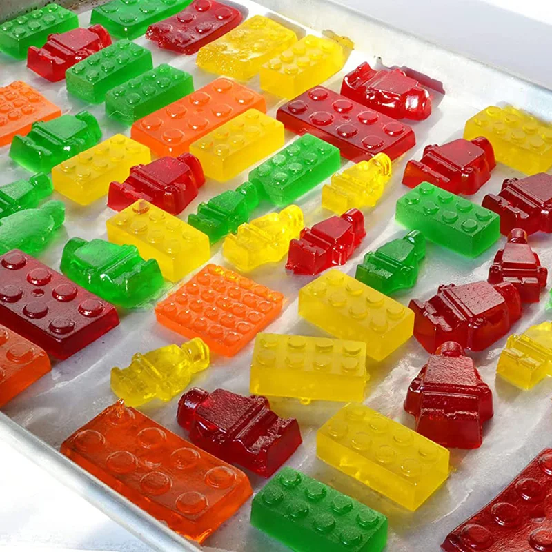 Block Silikonform Gebäude Ziegel Roboter Schokolade Gelee Eiswürfel Tablett Kuchen Dekoration Cupcake Topper Kinder Geburtstag Party Auto – Detail 6