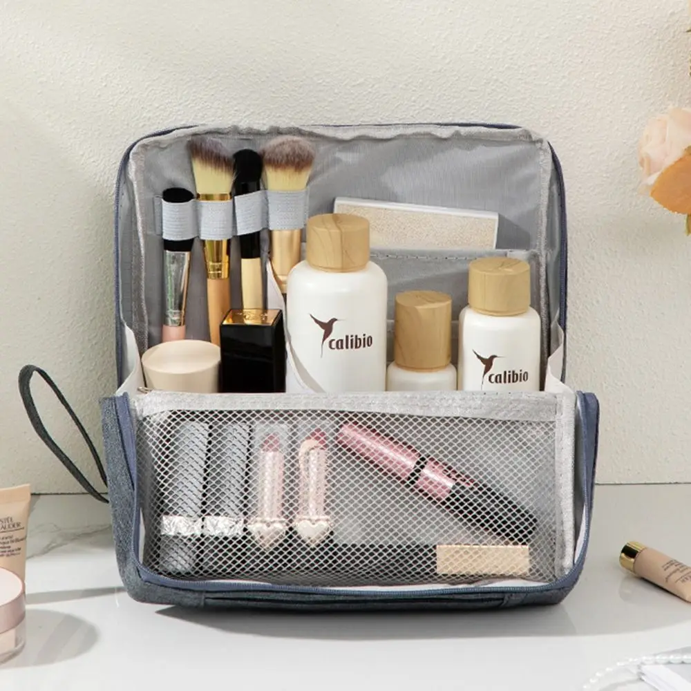 

Large Capacity Vertical Makeup Bag Portable Wear-resistant Student Stationery Bag Standable Waterproof Cosmetic Organizer Women
