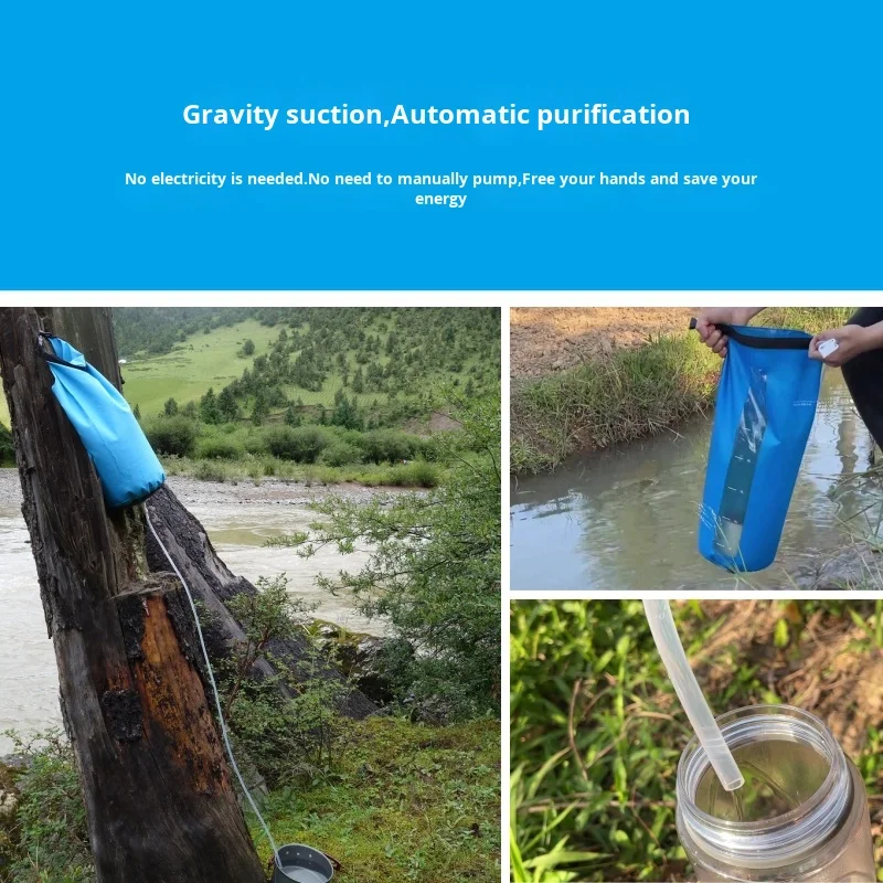 Portable Outdoor Camping Water Purifier Individual Gravity Emergency Disaster Relief Filter for Hiking & Wilderness Adventures - view 4