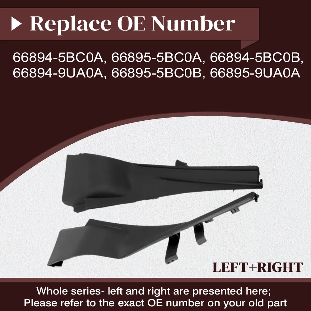 ممسحة زجاج أمامي غطاء القلنسوة 66894-5BC0A 66895-5BC0A الجبهة اليسرى واليمنى لنيسان مورانو 2015-2017 66895-9UA0A