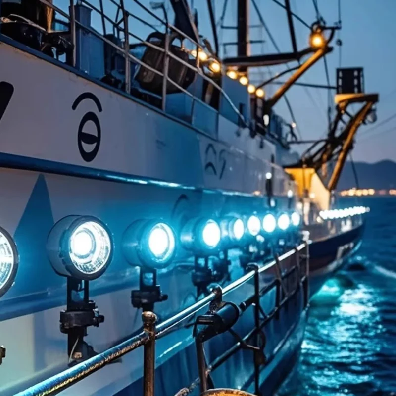 Ultra High Power LED Fish Collecting Light COB Marine Raft Fishing Light Ip65 Waterproof Search Light Ultra-high Brightness