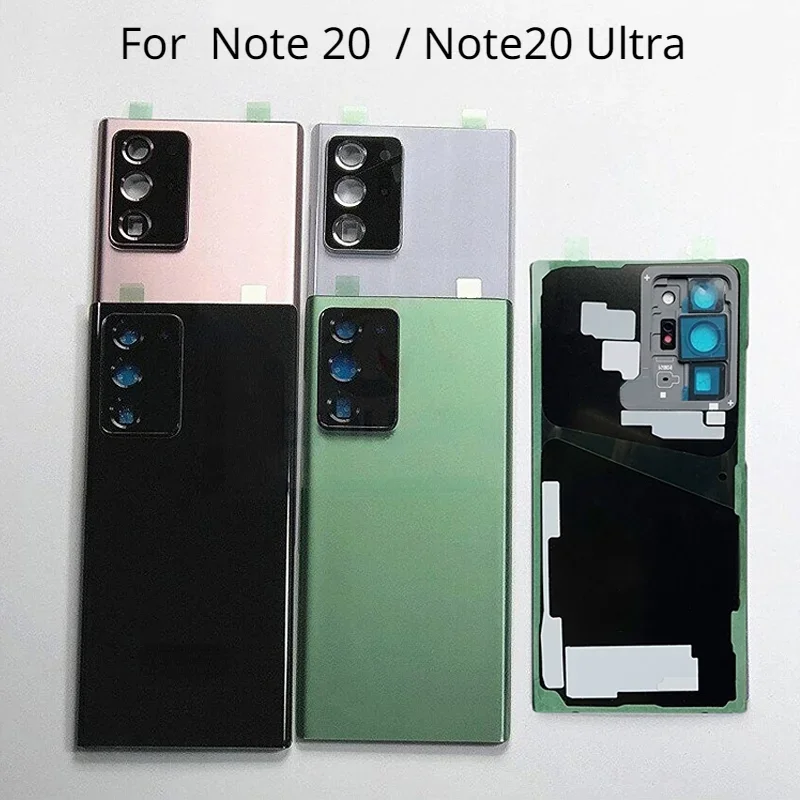 

New Back Glass For Samsung Galaxy Note 20 Ultra Note 20 Back Battery Cover Rear Door Housing Case with Camera Lens